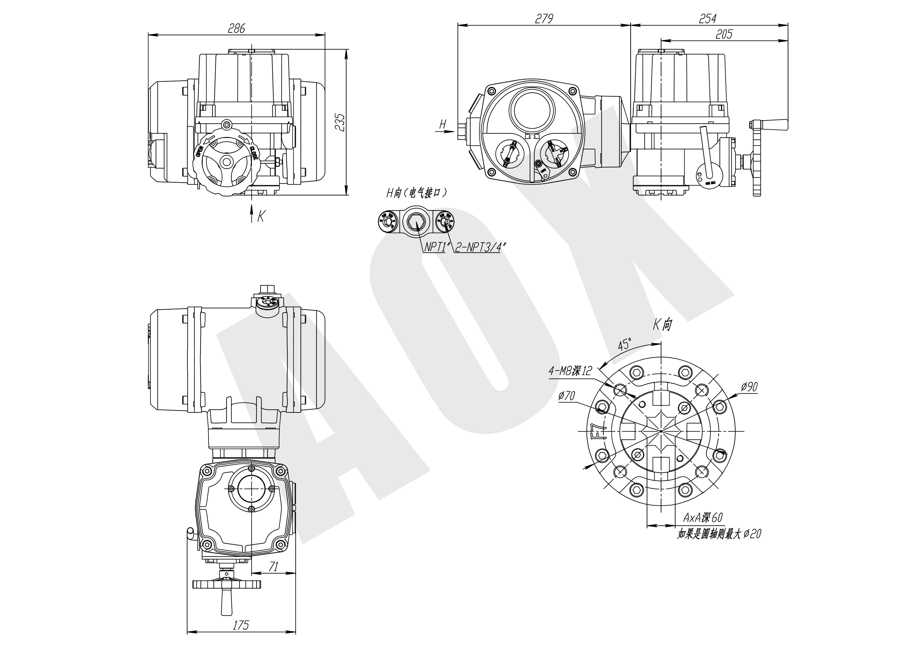 電動執(zhí)行器外形圖.（CHQ-050~010）png