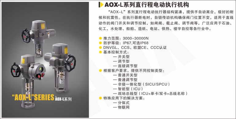 AOX-L系列直行程電動(dòng)執(zhí)行器